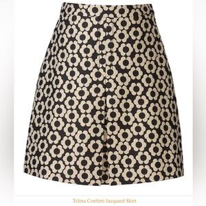 Oral Kiely Telma Confetti Jacquard skirt black/ gold Sz 6